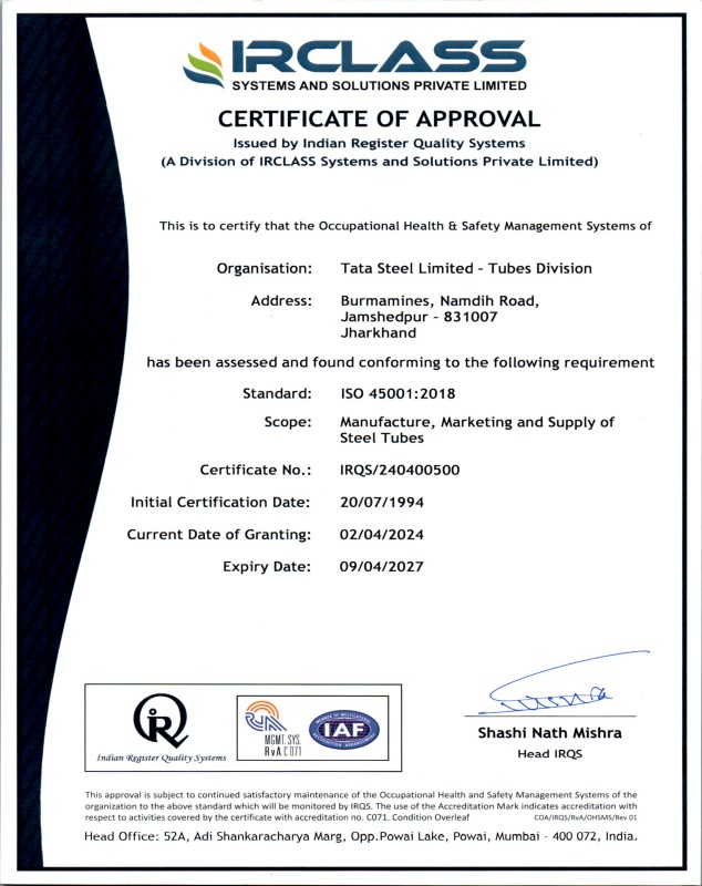 pankaj trading iso 45001 2018